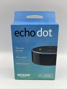 Amazon Echo Dot 2nd Generation Black Smart Speaker - NEW SEALED - Picture 1 of 5
