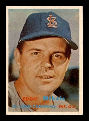 1957 Topps #350 Eddie Miksis   EXMT/EXMT+ X3500002 - Image 1 of 3