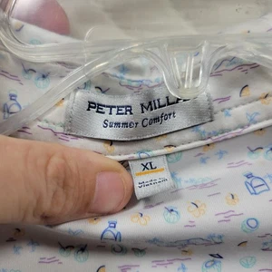 Camisa polo Peter Millar Summer Comfort para hombre XL golf cóctel estampado rendimiento - Imagen 1 de 8