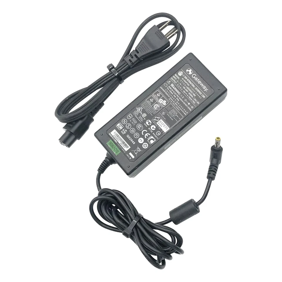 Adaptador de corriente alterna Gateway genuino para computadora portátil TOSHIBA Satellite L505 L505-S5997 Foto 1 de 4