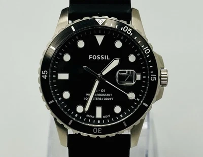 Fossil FS5660 Three Hand Silicon Band Date Analog Quartz Dive Wrist Watch - Image 1 of 4