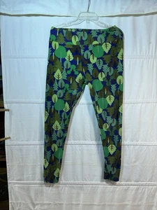 Lula Roe Leggings One Size Forest Trees Green Autumn Women’s Stretch Yoga Pants - Picture 1 of 9
