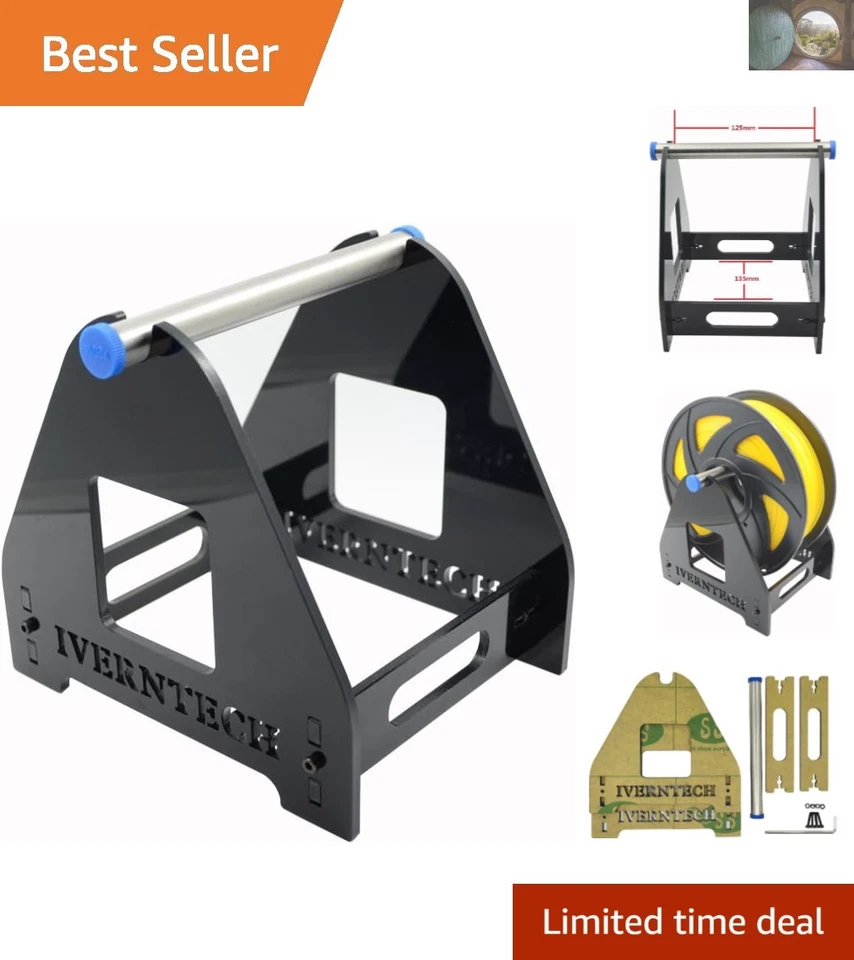 Iverntech 1 Spool Acrylic 3d Printer Filament Holder Mount Rack for PLA ABS