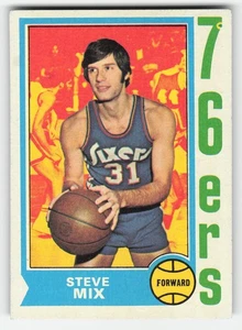 Steve Mix 1974-75 Topps #56 Philadelphia 76ers en muy buen estado - Imagen 1 de 2