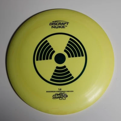 Discraft Elite X Nuke - OOP PFN Disc Golf Distance Driver - Yellow 169g - Image 1 of 4
