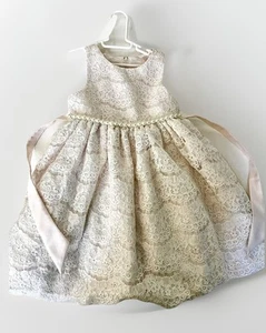 American Princess Pink Formal Pearls Flower Girl Party Layered Dress Size 5 - Picture 1 of 3