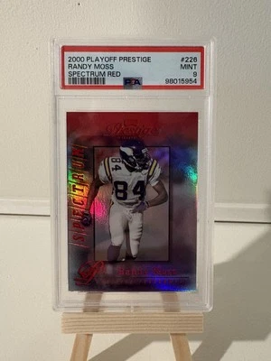2000 Playoff Prestige Randy Moss Spectrum Red /100 - PSA 9 - Image 1 of 4