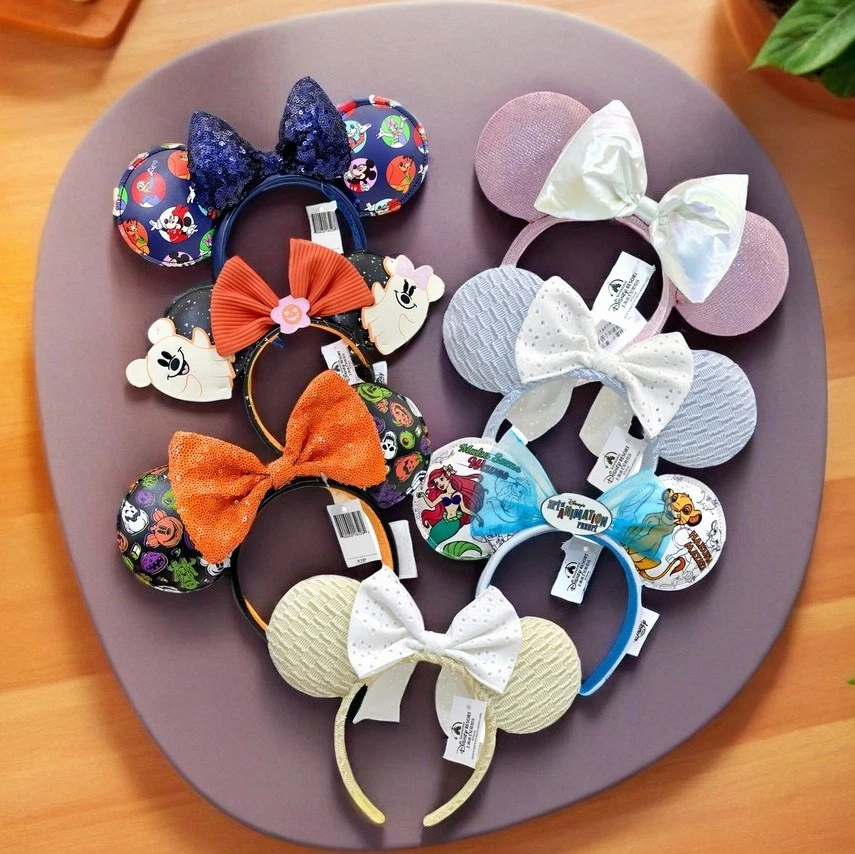 230+ Estilos Parques Disney Lentejuelas Princesa Mickey Minnie Mouse Orejas Diadema EE. UU. Foto 1 de 4