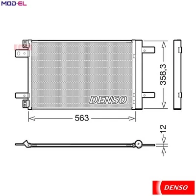CONDENSER AIR CONDITIONING DCN21032 FOR PEUGEOT EXPERT/Bus/Platform/Chassis 1.2L - Image 1 of 4