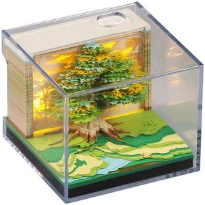 2025 Time Piece Calendar Desk 3D Paper Carving Art Memo Pad Notepad Decor☽ - Picture 1 of 11