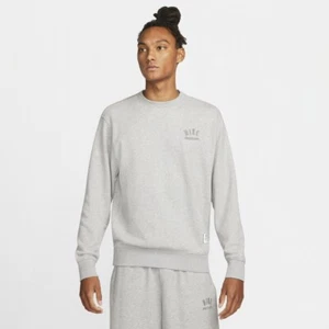 Nike Men's Sportswear Club Fleece French Terry Sweatshirt in Grey - Picture 1 of 7