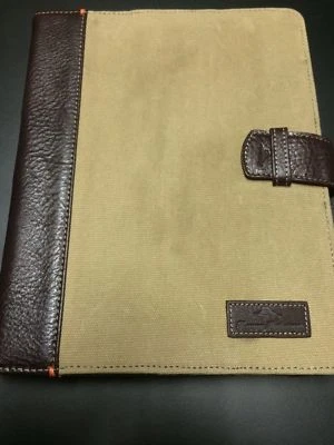 $70 NEW TOMMY BAHAMA CANVAS & LEATHER IPAD 1 2 3 4 COVER FOLDING FOLIO CASE NWT - Image 1 of 4