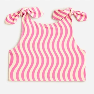J Crew Tie Shoulder Bikini Top Girls Size 4-5 Pink - Picture 1 of 6