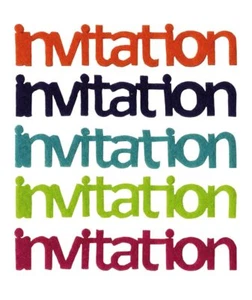 Felt Pattern Invitation (Text) - Picture 1 of 1