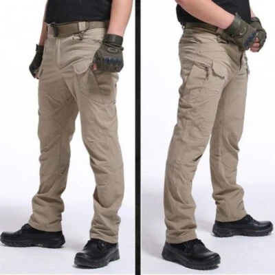 Pantalones cargo tácticos impermeables para hombre Pantalones de trabajo al aire libre Senderismo Pantalones de combate Foto 1 de 4