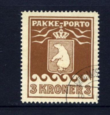 Greenland Scott Q9 3 Kroner Parcel Post Fine usado - Imagem 1 de 2