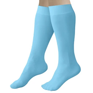 CRS Cross Eiskunstlauf Socken, 2 Paar Kniehohe Strumpfhosen Schlittschuhe Halterung blau - Bild 1 von 8