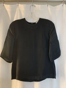 By Malene Birger Nolao weicher schwarzer Gr. 32 100% Viskose 3/4 Arm Pullover - Bild 1 von 12