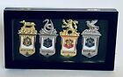Harry Potter Hogwarts House Crests Bookmark Set Noble Collection Wood Display