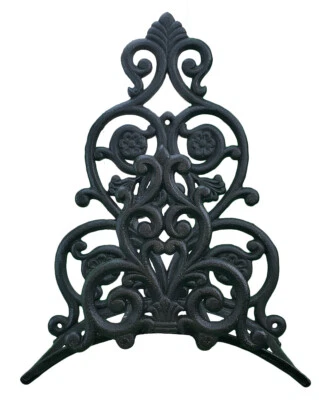 Garden Hose Holder Hanger - Black Cast Iron Floral & Spade - 13.25" Tall - Image 1 of 2