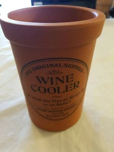 Vintage Wine Cooler - used - UK made Henry Watson pottery Terracotta - Imagen 1 de 6