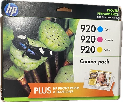 Paquete combinado creativo de tinta HP 920 3 colores genuino caducado 2016 amarillo magenta cian Foto 1 de 4