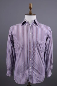 Givenchy Gentelman Paris Blue Stripe Long Sleeve Button Down Shirt Size 37 / 14 - Picture 1 of 15