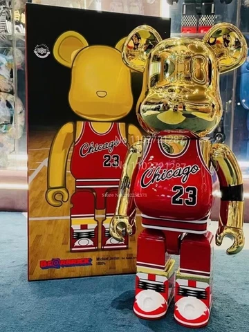 Bearbrick 400% MichaelJordan Chicago Red Gold 28cm Figure With Color Cover