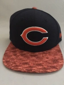 New Era Chicago Bears Navy Orange 9Fifty Strap Back Snapback NFL Rare - Bild 1 von 5