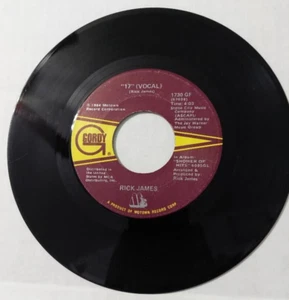 RICK JAMES - 17" VOCAL AND INSTRUM - 45" Record 1984 previously owned - B45-007 - Picture 1 of 2