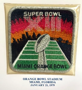 Parche oficial de fútbol americano de la NFL del Super Bowl XIII 1979 Cowboys Steelers Willabee Ward - Imagen 1 de 3
