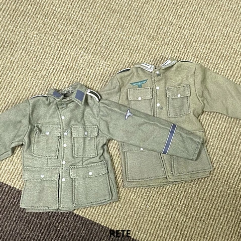 2PCS 1/6 Scale WWII German Infantry Officer Tunic Top 12" GI Joe Dragon Figures Cover