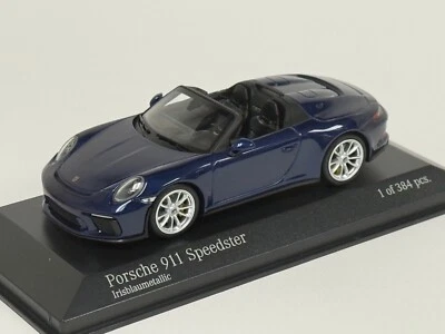 1/43 Minichamps Porsche 911 Speedster 2019 In Blu Metallico 410 061132 BK147 - Immagine 1 di 4