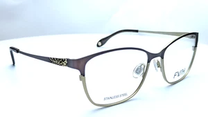 FYSH 3629 M202 Brown Gold Cat Eye Womens Eyeglasses 54mm - Picture 1 of 6
