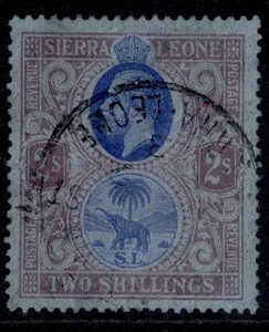 SIERRA LEONE GV SG144, 2s blue & dull purple/blue, FINE USED. Cat £10. - Picture 1 of 1