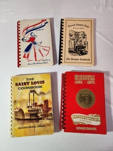 Lot 4 Community Recipe Books Spiral Bound St. Louis Missouri Bicentennial German - Imagen 1 de 15