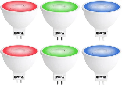 RGB MR16 LED BULB, Red Green Blue MR16 Bulb 12V 5W, GU5.3 Pin Base Spotlight, 50 - Image 1 of 4