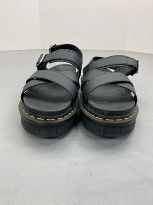 Dr. Martens Voss II Sandals Womens Size 10 Black Leather Platform Strappy Buckle - Image 1 of 4