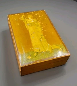 Hermosa Caja Estilo Art Deco Vintage Dama 16x11 Cms - Imagen 1 de 14