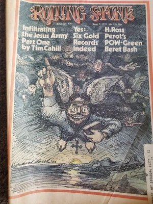 Rolling Stone #136 June 7 1973 Cameron Crowe article + Hunter S. Thompson Ad Foto 1 de 4