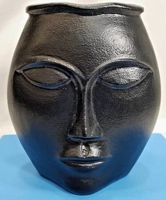 GRAN ISLEÑO ASIÁTICO ZEN BUDA NEGRO DE DOS CARAS ETC. ¿O quién sabe? Jarrón #181 Foto 1 de 4