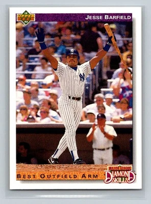1992 Upper Deck #644 Jesse Barfield New York Yankees Baseball Card - Image 1 of 2
