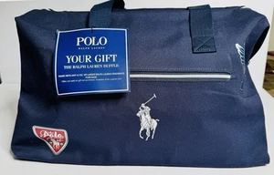 POLO Ralph Lauren Fragrances Navy Blue Weekender Gym Duffle Travel Bag NWT - Picture 1 of 8