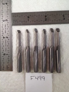 6 USED 1/4" SHANK MINI CARBIDE BORING BARS. HEAD SIZES .175" - .195" USA (F499) - Picture 1 of 3