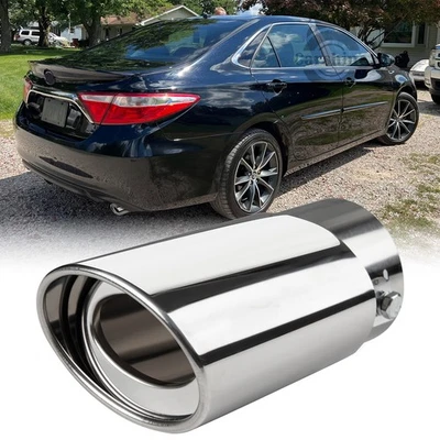 For Toyota Camry Car Chrome Stainless Steel Rear Exhaust Pipe Tail Muffler Tip - Imagem 1 de 4