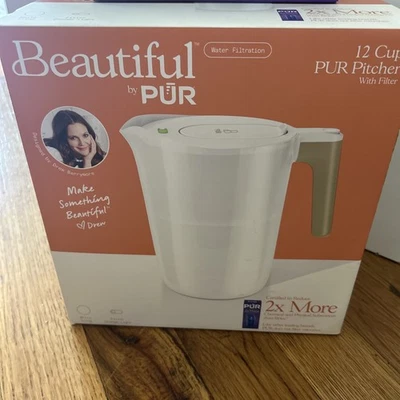 Beautiful by PUR 12 Cup Water Filtration Pitcher with Filter White Brand New - Image 1 of 4