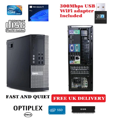 Dell FAST And Quiet, Optiplex 7020 SFF Desktop PC - Intel Core i7 4th Gen, HDMI - Image 1 of 4