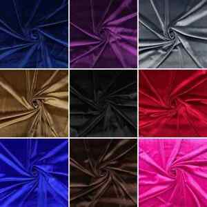 Premium Plain Polyester Spandex Velvet Fabric 95% Poly 5% Spandex 265GSM