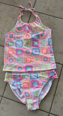 Traje de baño Tankini halter de ganchillo sintético talla XXL (16) para niñas. Nuevo con etiquetas Foto 1 de 2