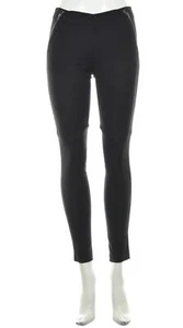 Theory Keil Optimal Womens Pants Size 0 Black Solid Skinny Leggings Cotton - Picture 1 of 5